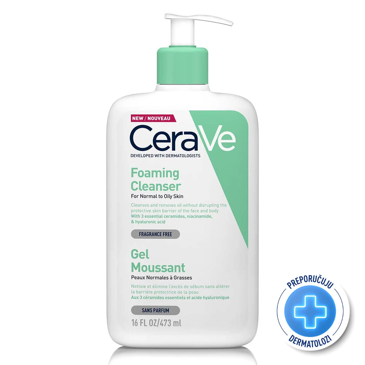 CeraVe Pjenušavi gel za čišćenje za normalnu do masnu kožu 473 ml - Slika 2