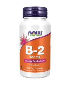 Alternative view of Vitamin B2 NOW, 100 mg (100 kapsula)