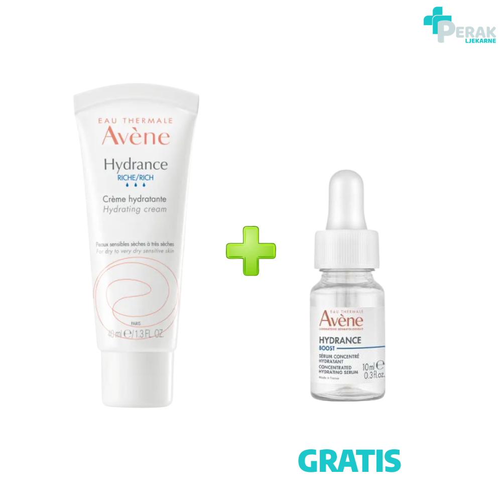 Avene Hydrance Bogata Krema 40ml + Hydrance Boost 10ml GRATIS