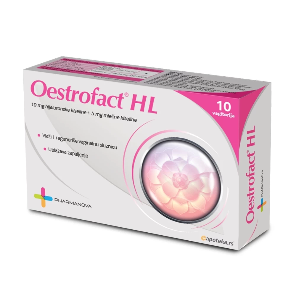 PHARMANOVA Oestrofact® HL vagitorije a10, Vlaži i regeneriše vaginalnu sluznicu, ublažava zapaljenje